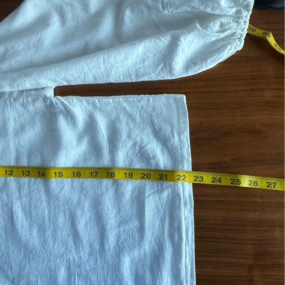 Pampelone Drop Shoulder Linen Top White Size Small - Picture 10 of 10